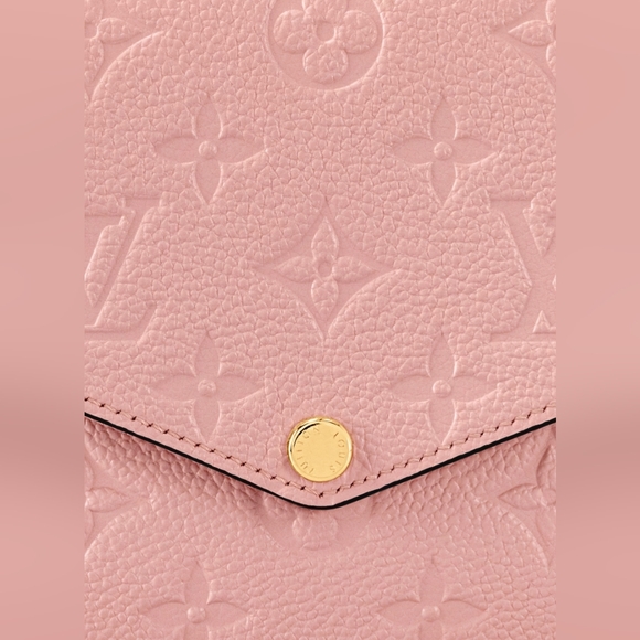 NWT 💯 Authentic Louis vuitton Felicie GM Rose Pink - Picture 9 of 13